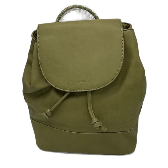Fawn Design Faux Leather The Cinch Backpack with Dust bag in Fern - Picture 1 of 7